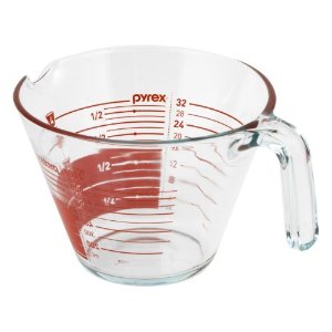 Pyrex 4-Cup Measuring Cup, Read from Above Graphics